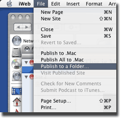 File->Publish to a Folder