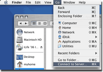 Go->Connect to Server