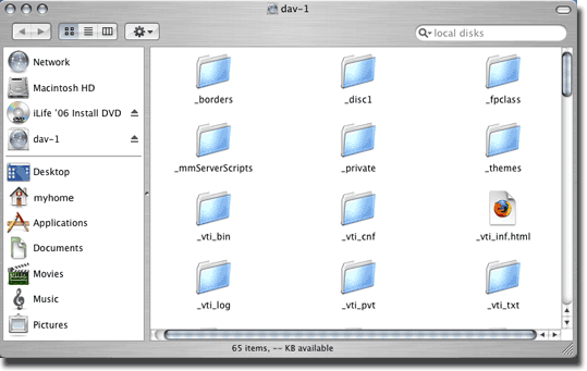 Connected to web server